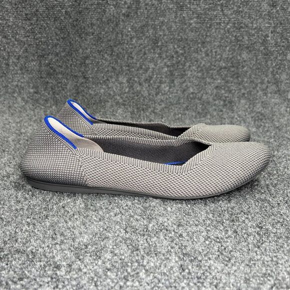 Rothy's Ballet Flats Women's Size 10 Grey Blue Comfort Slip On Casual Shoes - Picture 1 of 11